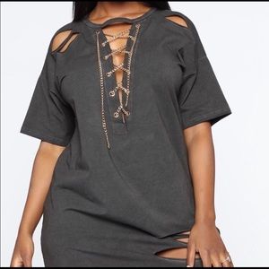 Distressed Tee Dress